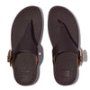 FitFlop Lulu Crystal Buckle Leather Sandals - Plumberry