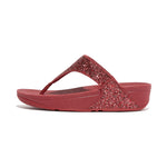 FitFlop Lulu Glitter Sandals - Dusky Red