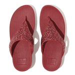 FitFlop Lulu Glitter Sandals - Dusky Red