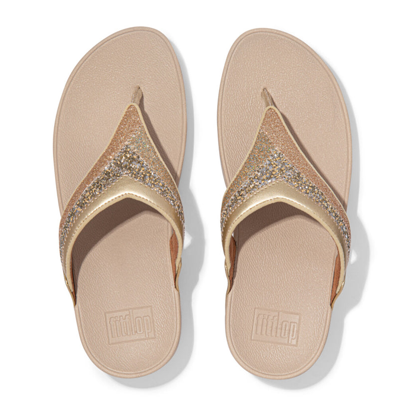 FitFlop Lulu Glitter Ombre Sandals - Gold