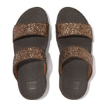 FitFlop Lulu Metallic Slide Sandals - Chocolate Metallic