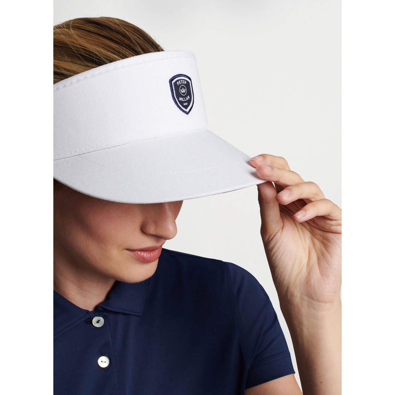 Peter Millar Crown Crest Tour Visor - White