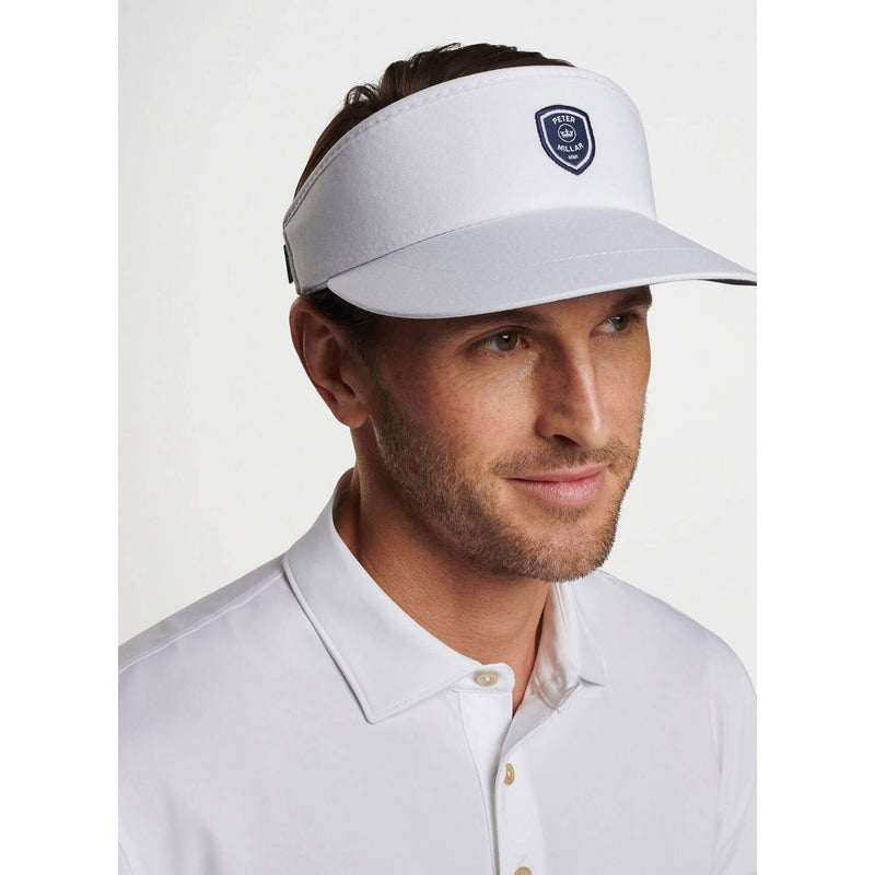 Peter Millar Crown Crest Tour Visor - White