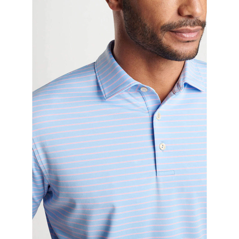 Peter Millar Drum Performance Jersey Polo Shirt - Cottage Blue