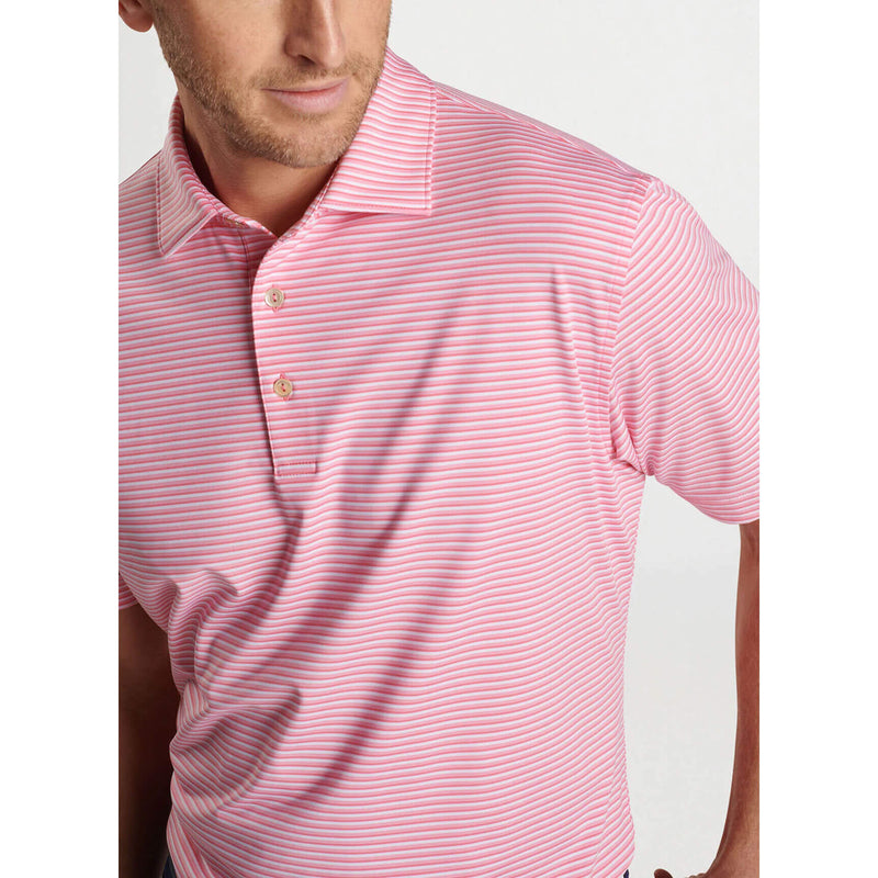 Peter Millar Cedar Performance Jersey Polo Shirt - Hula Pink