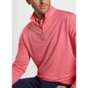 Peter Millar Perth Mélange Performance 1/4 Zip Pullover Sweater - Hula Pink