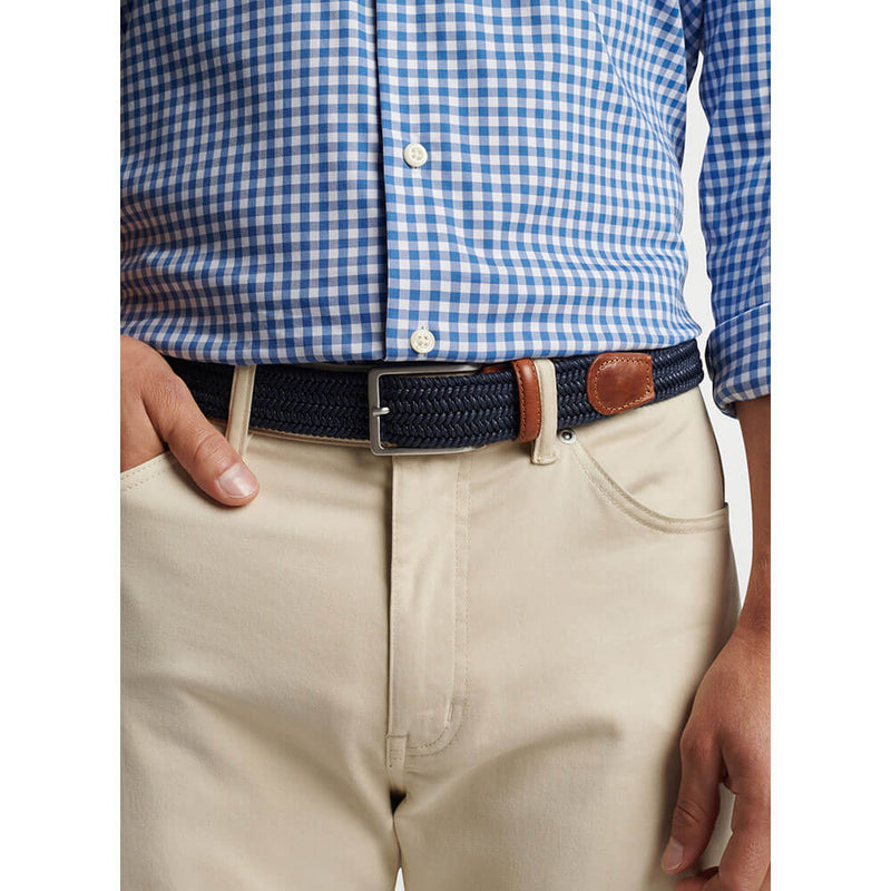 Peter Millar Waxed Braided Belt - Navy*