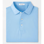 Peter Millar Solid Stretch Jersey Sean Self Collar Polo Shirt - Cottage Blue*
