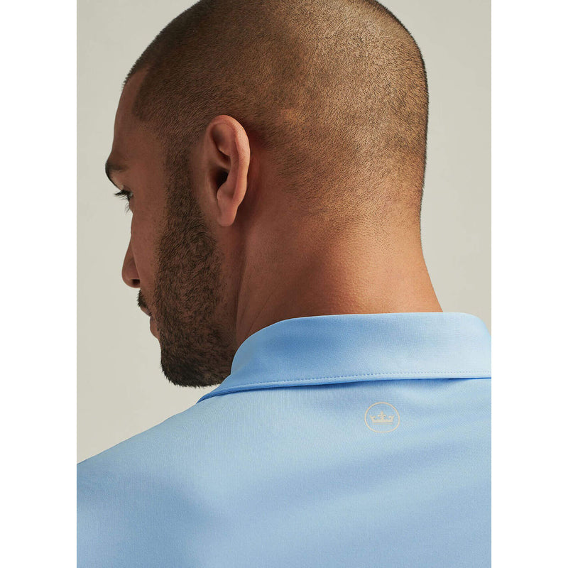 Peter Millar Solid Stretch Jersey Sean Self Collar Polo Shirt - Cottage Blue*