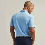 Peter Millar Solid Stretch Jersey Sean Self Collar Polo Shirt - Cottage Blue*