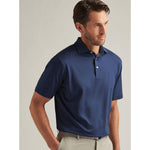 Peter Millar Solid Stretch Jersey Sean Self Collar Polo Shirt - Navy*