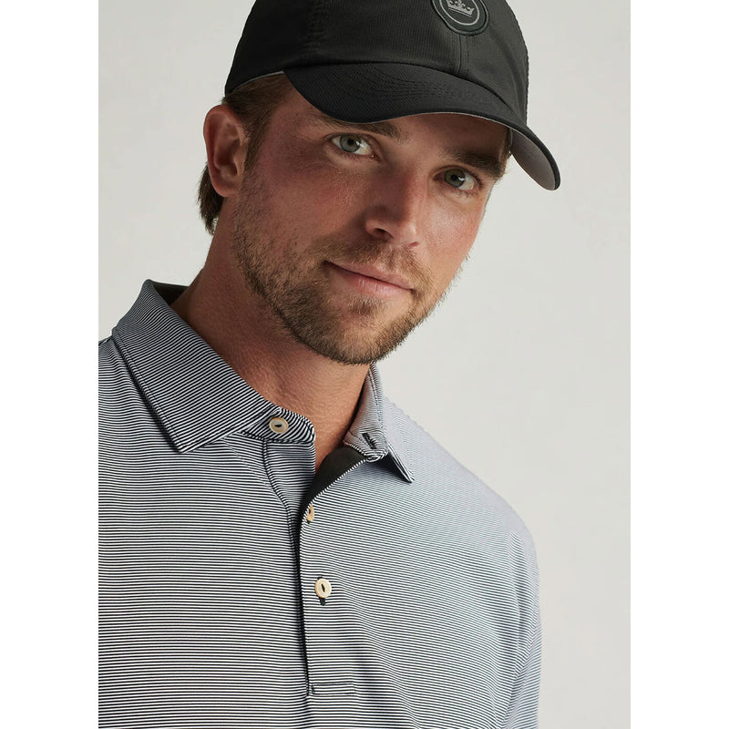 Peter Millar Jubilee Stripe Stretch Jersey Polo Shirt - Black*