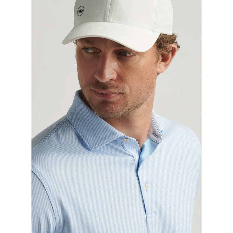 Peter Millar Jubilee Stripe Stretch Jersey Polo Shirt - Cottage Blue*