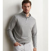 Peter Millar Perth Mélange Performance 1/4 Zip Sweater - Gale Grey*