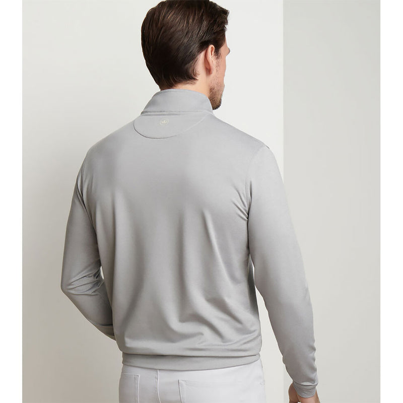 Peter Millar Perth Mélange Performance 1/4 Zip Sweater - Gale Grey*
