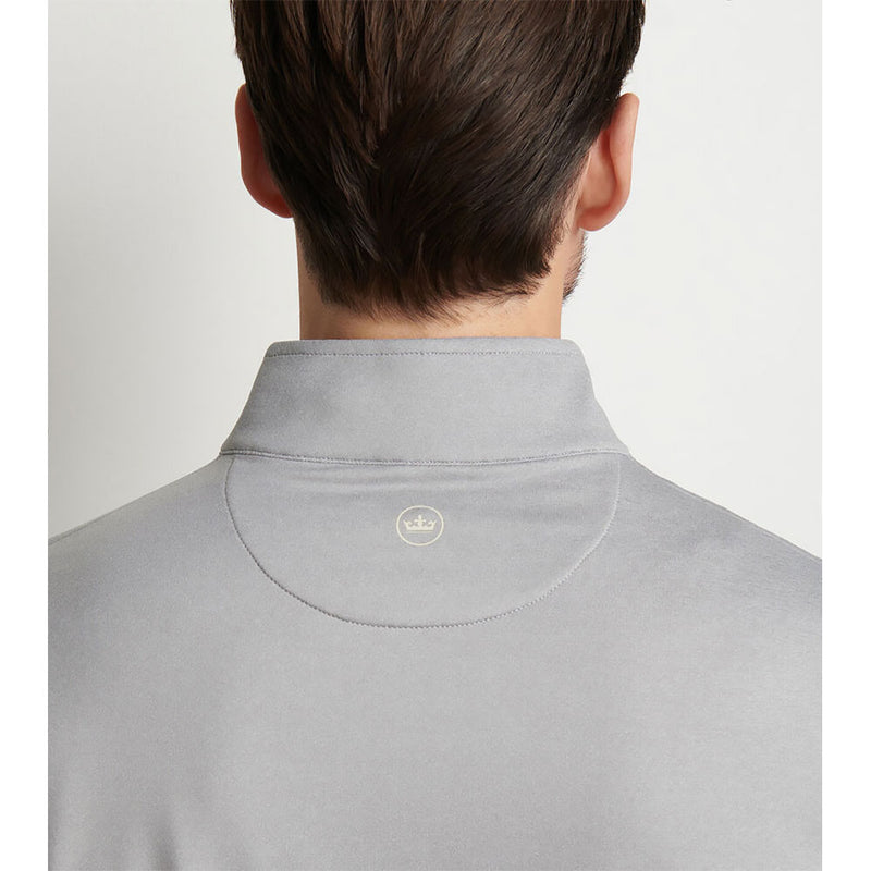 Peter Millar Perth Mélange Performance 1/4 Zip Sweater - Gale Grey*