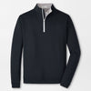 Peter Millar Perth Stretch Loop Terry 1/4 Zip Sweater - Black*