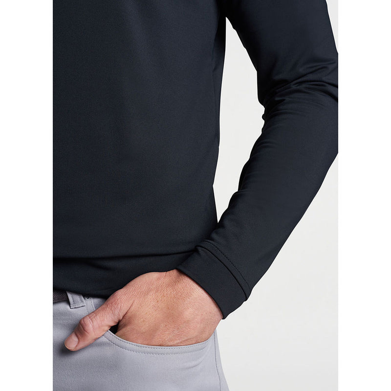 Peter Millar Perth Stretch Loop Terry 1/4 Zip Sweater - Black*