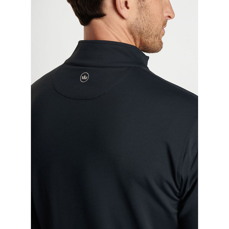 Peter Millar Perth Stretch Loop Terry 1/4 Zip Sweater - Black*