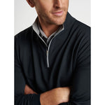 Peter Millar Perth Stretch Loop Terry 1/4 Zip Sweater - Black*