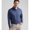 Peter Millar Perth Mélange Performance 1/4 Sweater - Navy*