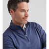 Peter Millar Perth Mélange Performance 1/4 Sweater - Navy*