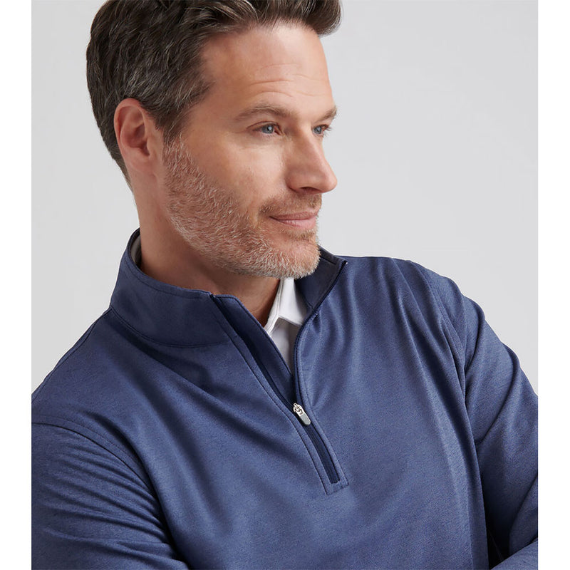Peter Millar Perth Mélange Performance 1/4 Sweater - Navy*