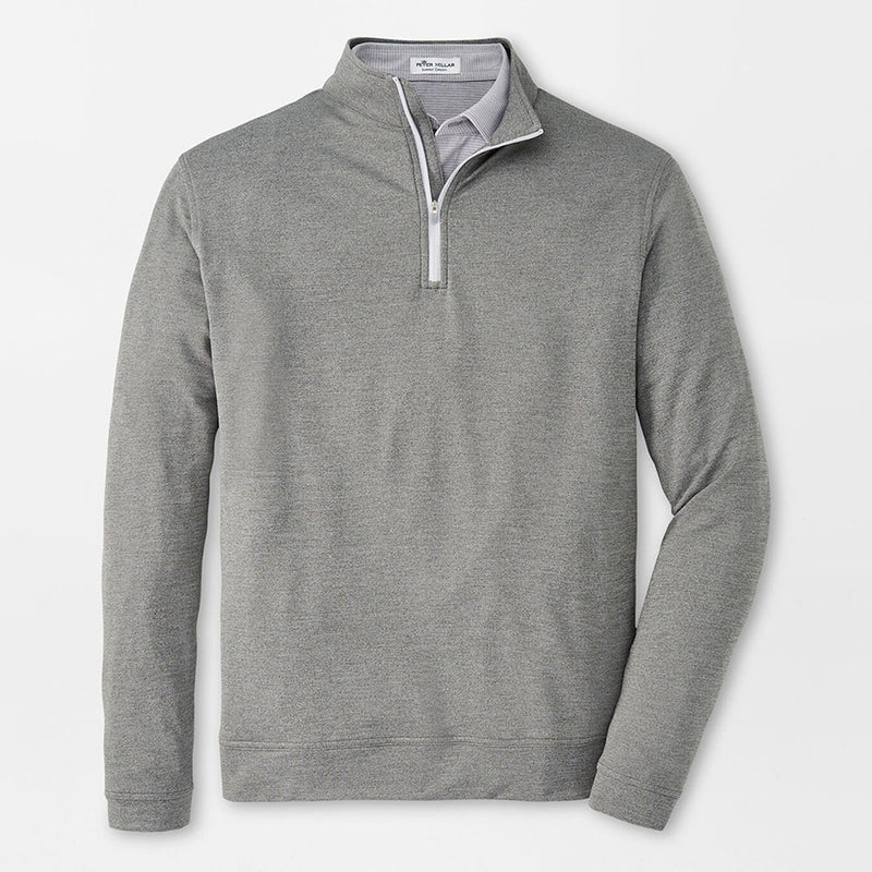 Peter Millar Perth Mélange Performance 1/4 Sweater - Smoke*