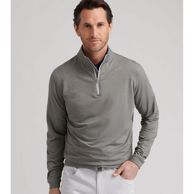 Peter Millar Perth Mélange Performance 1/4 Sweater - Smoke*