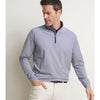 Peter Millar Perth Mini Stripe 1/4 Zip Sweater - Navy / White Stripe*