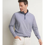 Peter Millar Perth Mini Stripe 1/4 Zip Sweater - Navy / White Stripe*