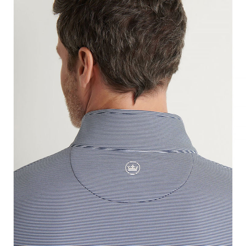 Peter Millar Perth Mini Stripe 1/4 Zip Sweater - Navy / White Stripe*