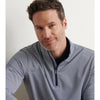 Peter Millar Perth Mini Stripe 1/4 Zip Sweater - Navy / White Stripe*