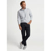 Peter Millar Perth Stretch Loop Terry 1/4 Zip Sweater- British Grey*