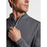 Peter Millar Perth Stretch Loop Terry 1/4 Zip Sweater - Iron*