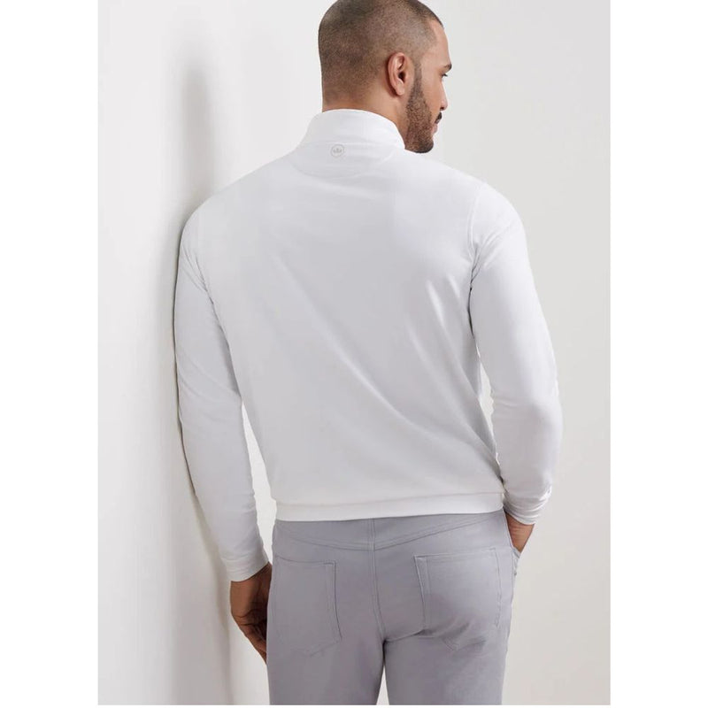 Peter Millar Perth Stretch Loop Terry 1/4 Zip Sweater - White*