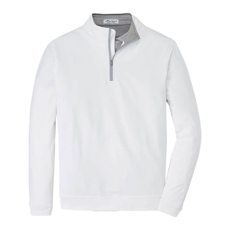 Peter Millar Perth Stretch Loop Terry 1/4 Zip Sweater - White*