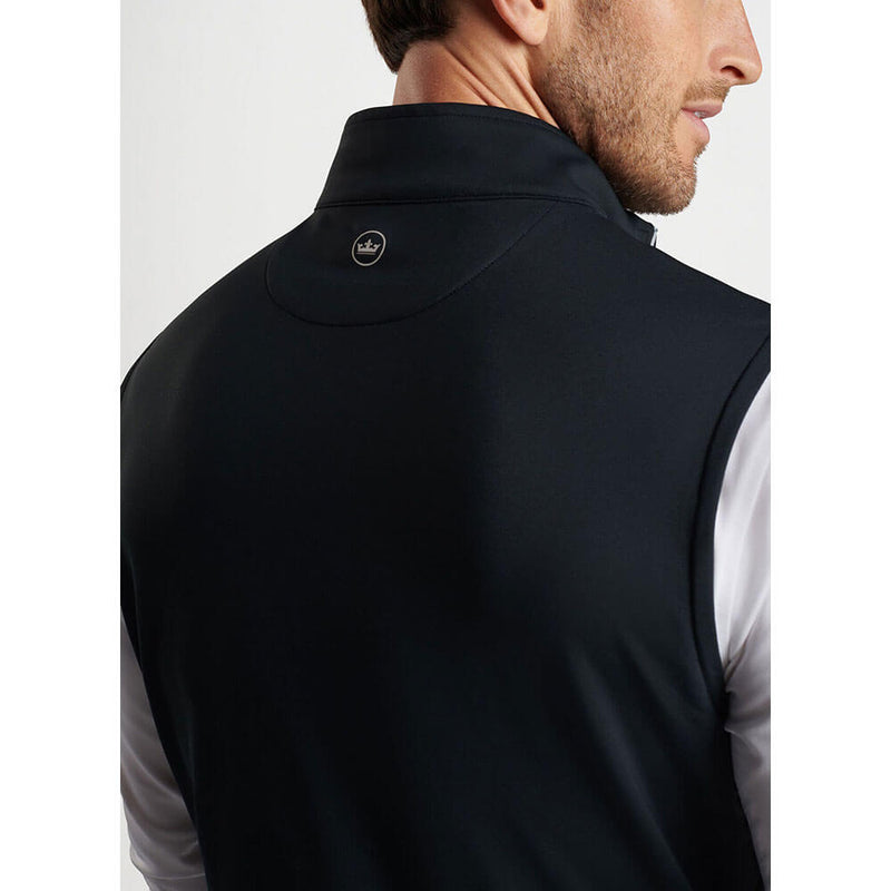 Peter Millar Galway Performance Quarter-Zip Vest - Black*