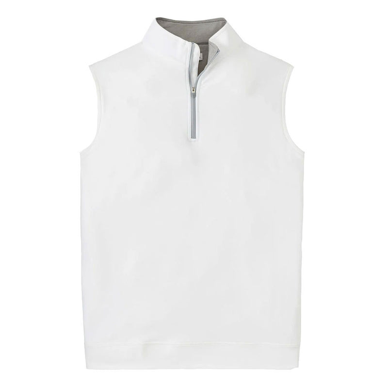 Peter Millar Galway Performance Quarter-Zip Vest - White