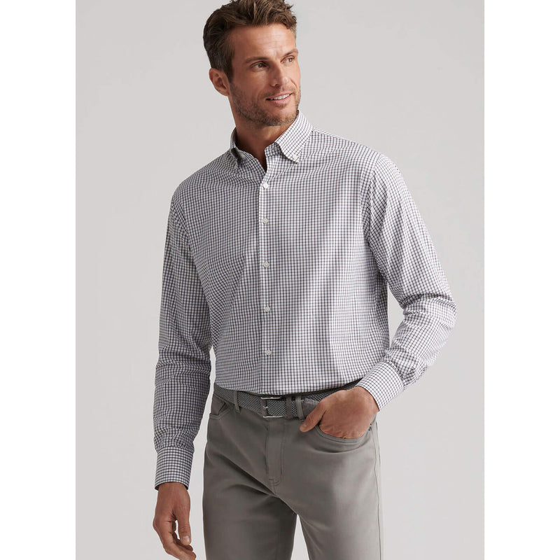 Peter Millar Men's Hanford Performance Twill Sport Shirt - Black*