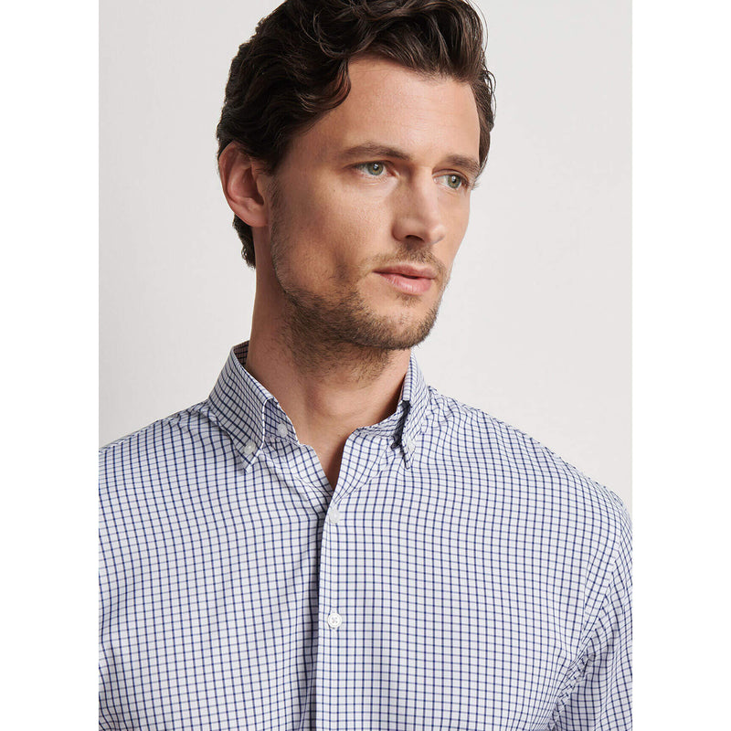 Peter Millar Men's Hanford Performance Twill Sport Shirt - Classic Navy*