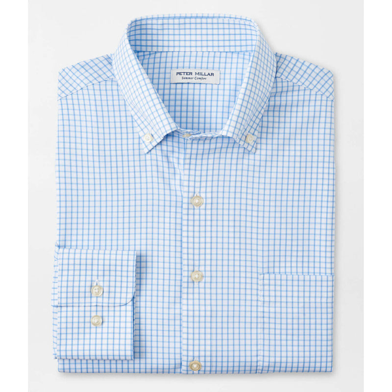 Peter Millar Hanford Performance Twill Classic Fit Sport Shirt - Cottage Blue