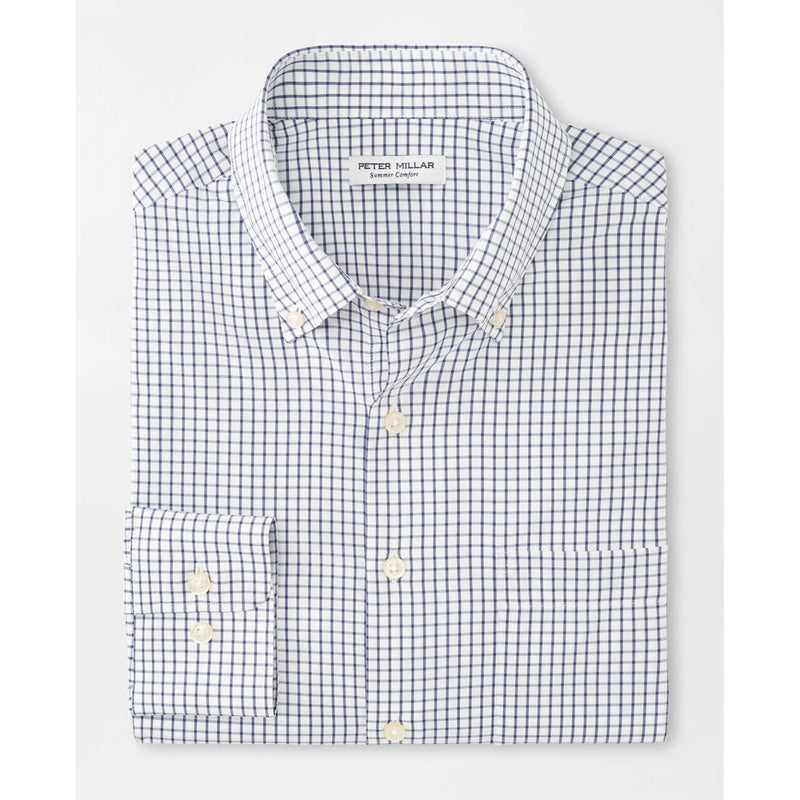 Peter Millar Hanford Performance Twill Classic Fit Sport Shirt - Navy