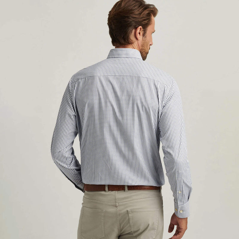 Peter Millar Hanford Performance Twill Classic Fit Sport Shirt - Navy