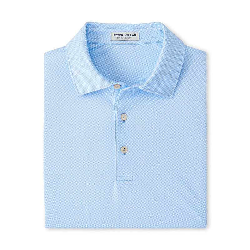 Peter Millar Merrimon Performance Jersey Polo Shirt - Cottage Blue