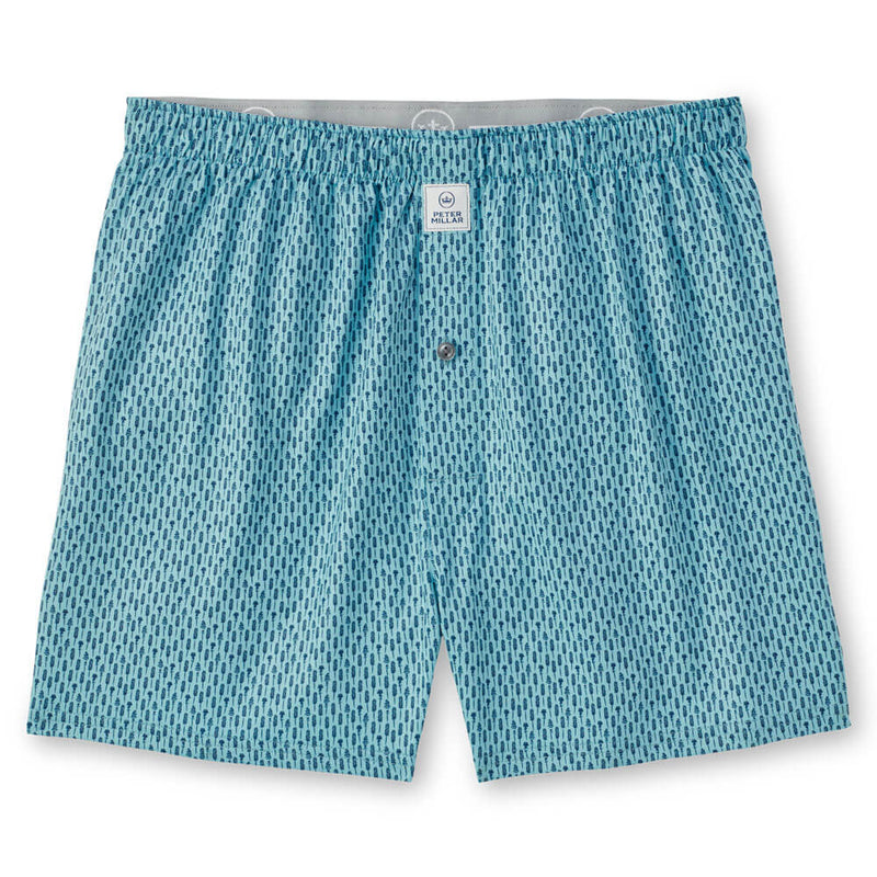 Peter Millar Lavender Fields Performance Boxer Boxers - Cyan