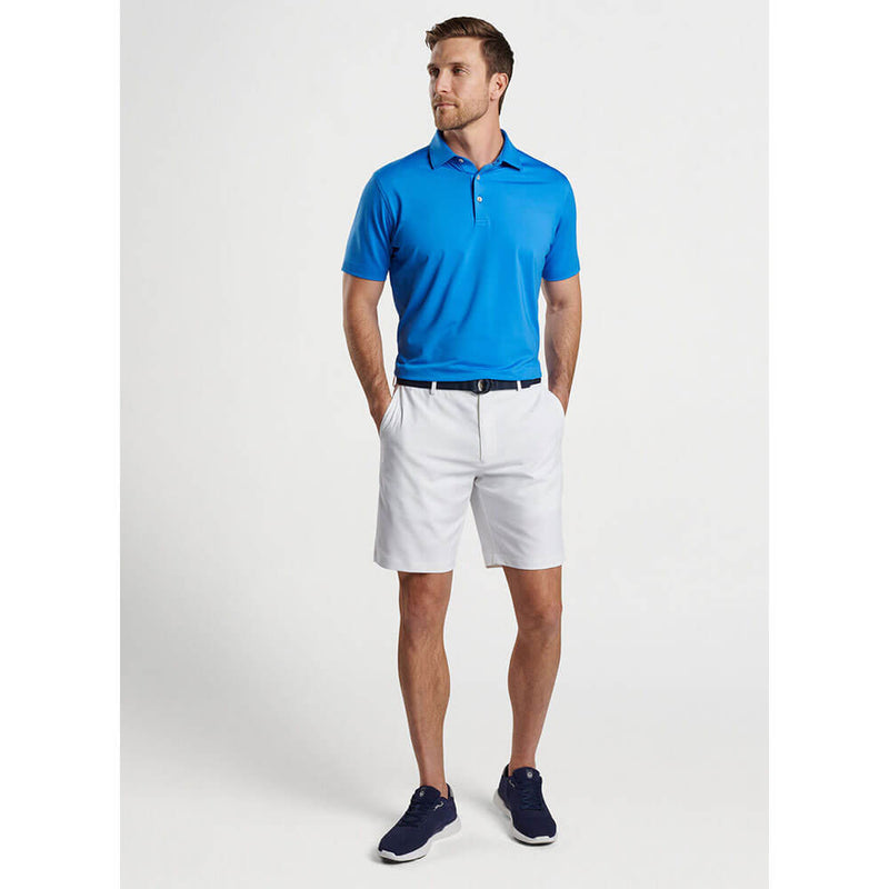 Peter Millar Men's Solid Performance Jersey Polo Shirt - Mako Blue