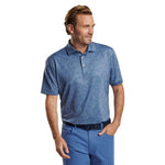 Peter Millar Carrow Botanical Performance Jersey Polo Shirt - Astral Blue