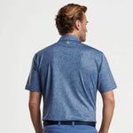 Peter Millar Carrow Botanical Performance Jersey Polo Shirt - Astral Blue