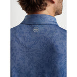 Peter Millar Carrow Botanical Performance Jersey Polo Shirt - Astral Blue